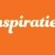 Het woord 'Inspiratie' met daarachter twee lees-verder-pijltjes en daarop een pictogram van een handje die daarop klikt